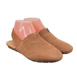Born Bowe Slingback Flats Women’s Size 8M Brown Suede (HF35)